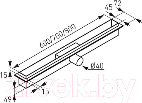 Изображение товара Трап для душа Ferro Super Slim Pro OLSP1-80