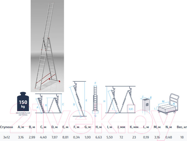 Изображение товара Лестница-трансформер Startul ST9942-12