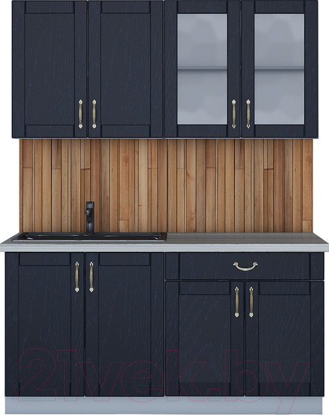 Изображение товара Кухонный гарнитур Интерлиния Мила Крафт 1.6А (дуб королевский)