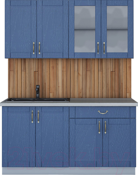 Изображение товара Кухонный гарнитур Интерлиния Мила Крафт 1.6А (дуб лазурный)