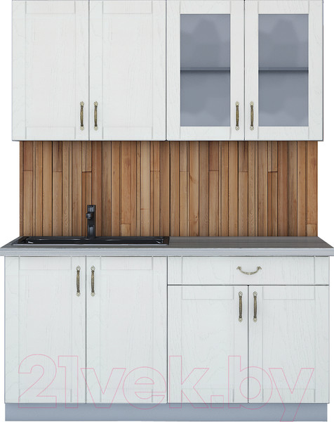 Изображение товара Кухонный гарнитур Интерлиния Мила Крафт 1.6А (дуб полярный)