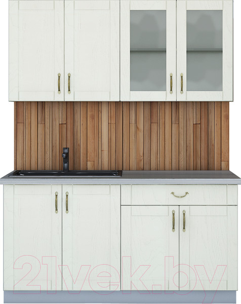 Изображение товара Кухонный гарнитур Интерлиния Мила Крафт 1.6А (дуб снежный)