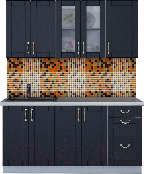 Изображение товара Кухонный гарнитур Интерлиния Мила Крафт 1.6Б (дуб королевский)