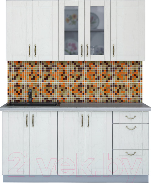 Изображение товара Кухонный гарнитур Интерлиния Мила Крафт 1.6Б (дуб полярный)