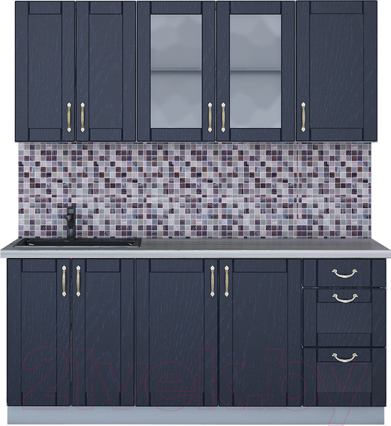 Изображение товара Кухонный гарнитур Интерлиния Мила Крафт 1.8А (дуб королевский)