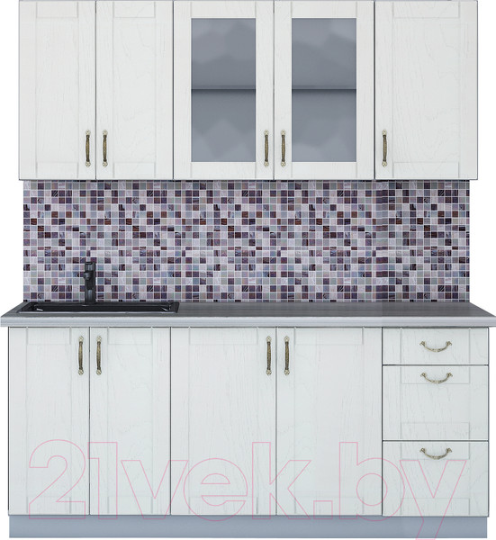 Изображение товара Кухонный гарнитур Интерлиния Мила Крафт 1.8А (дуб полярный)