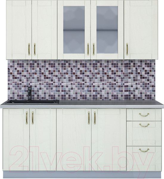 Изображение товара Кухонный гарнитур Интерлиния Мила Крафт 1.8А (дуб снежный)