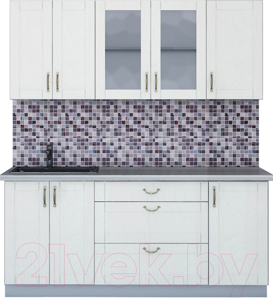 Изображение товара Кухонный гарнитур Интерлиния Мила Крафт 1.8Б (дуб полярный)