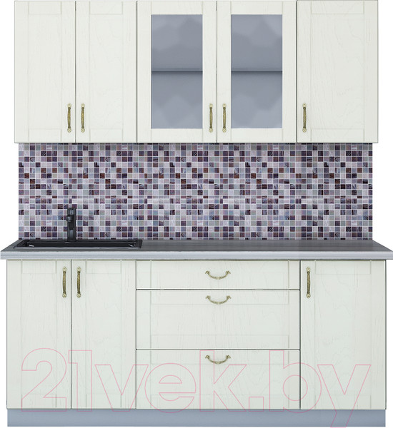 Изображение товара Кухонный гарнитур Интерлиния Мила Крафт 1.8Б (дуб снежный)