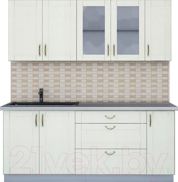 Изображение товара Кухонный гарнитур Интерлиния Мила Крафт 1.9Б (дуб снежный)