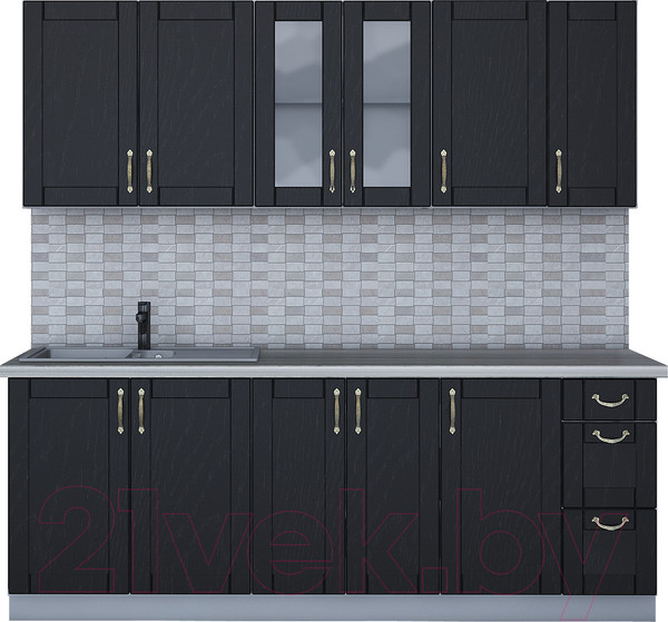 Изображение товара Кухонный гарнитур Интерлиния Мила Крафт 2.1 (дуб английский)