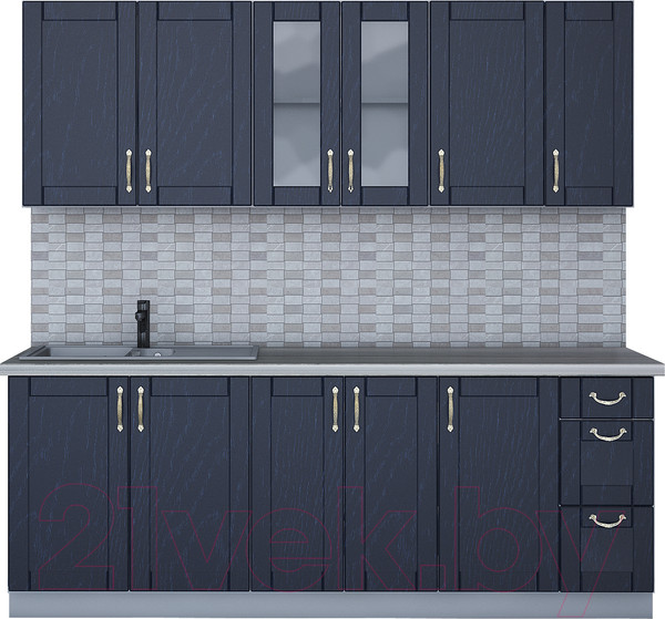 Изображение товара Кухонный гарнитур Интерлиния Мила Крафт 2.1 (дуб королевский)