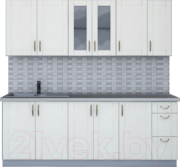 Изображение товара Кухонный гарнитур Интерлиния Мила Крафт 2.1 (дуб полярный)