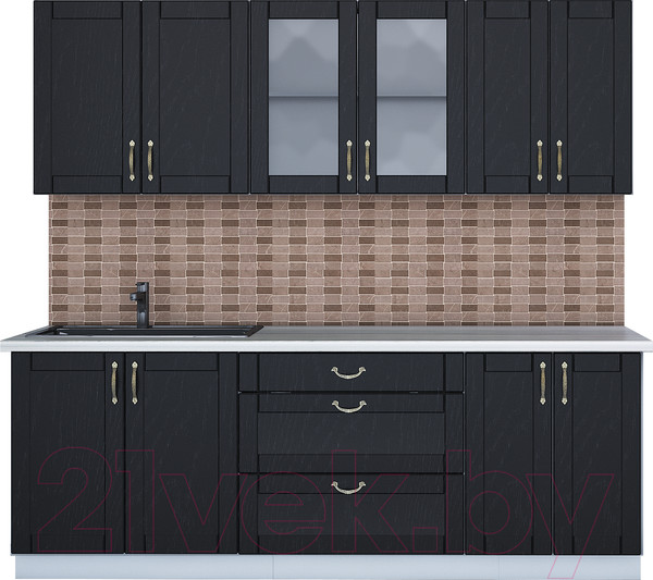 Изображение товара Кухонный гарнитур Интерлиния Мила Крафт 2.2Б (дуб английский)