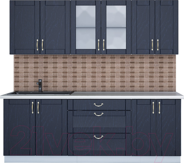 Изображение товара Кухонный гарнитур Интерлиния Мила Крафт 2.2Б (дуб королевский)