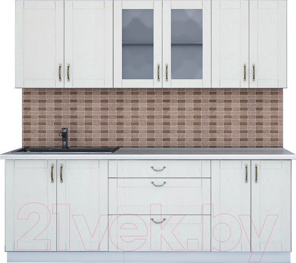 Изображение товара Кухонный гарнитур Интерлиния Мила Крафт 2.2Б (дуб полярный)