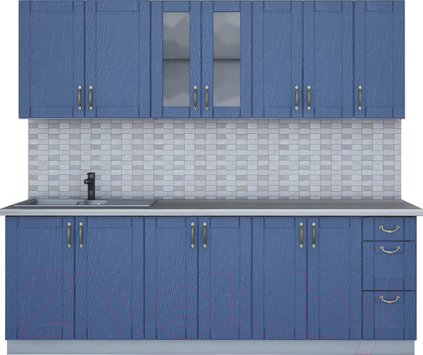 Изображение товара Кухонный гарнитур Интерлиния Мила Крафт 2.3А (дуб лазурный)