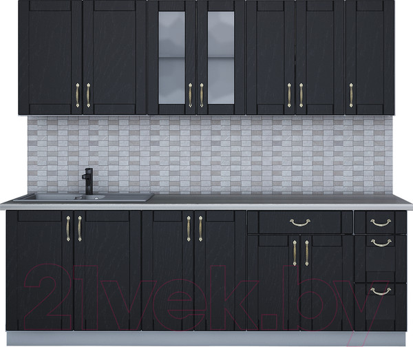 Изображение товара Кухонный гарнитур Интерлиния Мила Крафт 2.3Б (дуб английский)