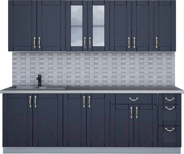 Изображение товара Кухонный гарнитур Интерлиния Мила Крафт 2.3Б (дуб королевский)