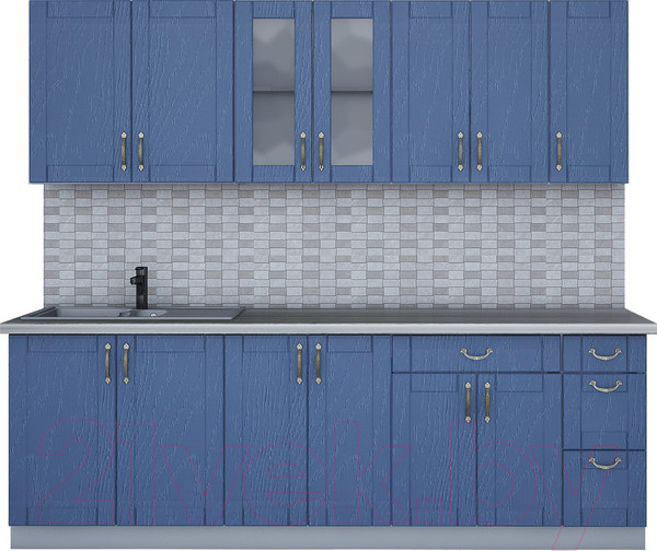 Изображение товара Кухонный гарнитур Интерлиния Мила Крафт 2.3Б (дуб лазурный)