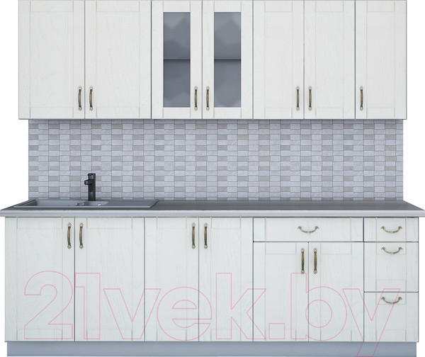 Изображение товара Кухонный гарнитур Интерлиния Мила Крафт 2.3Б (дуб полярный)