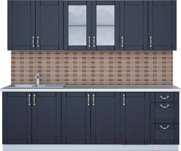 Изображение товара Кухонный гарнитур Интерлиния Мила Крафт 2.4А (дуб королевский)