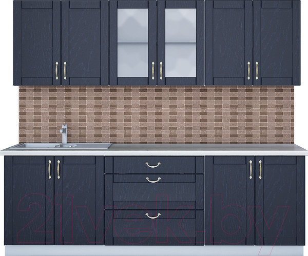 Изображение товара Кухонный гарнитур Интерлиния Мила Крафт 2.4Б (дуб королевский)