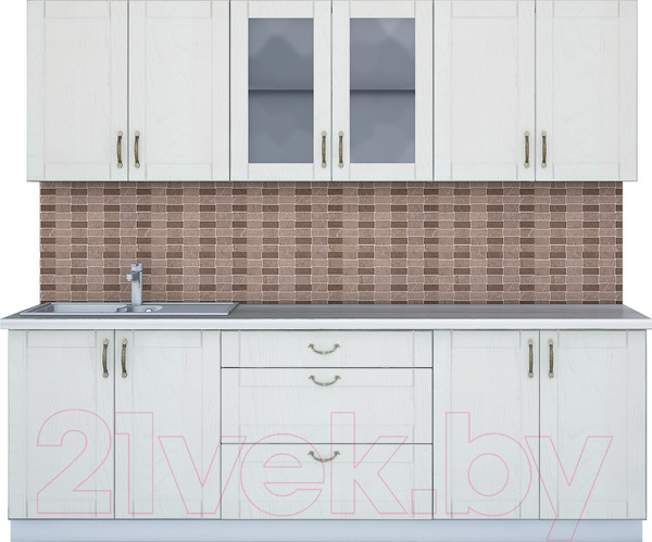 Изображение товара Кухонный гарнитур Интерлиния Мила Крафт 2.4Б (дуб полярный)