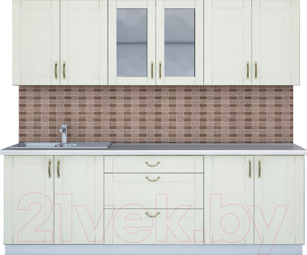 Изображение товара Кухонный гарнитур Интерлиния Мила Крафт 2.4Б (дуб снежный)