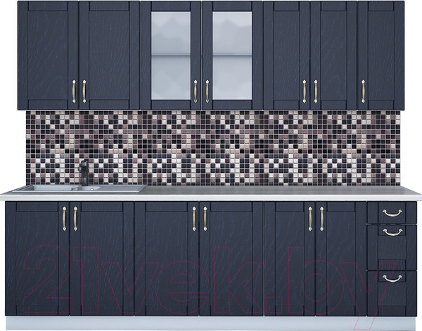 Изображение товара Кухонный гарнитур Интерлиния Мила Крафт 2.5А (дуб королевский)