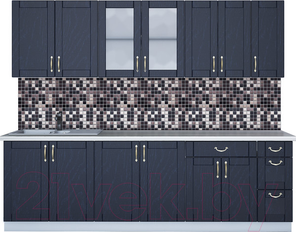 Изображение товара Кухонный гарнитур Интерлиния Мила Крафт 2.5Б (дуб королевский)