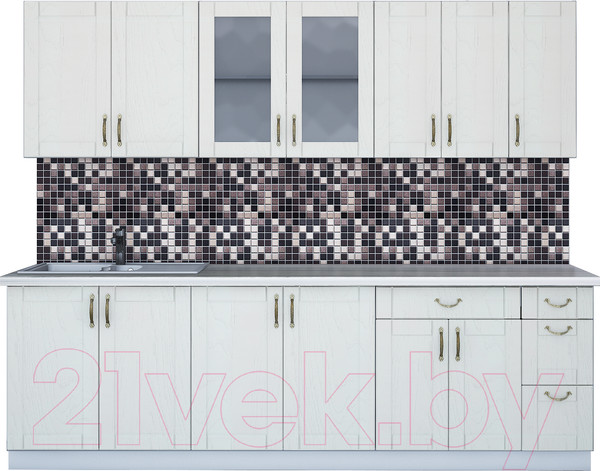 Изображение товара Кухонный гарнитур Интерлиния Мила Крафт 2.5Б (дуб полярный)