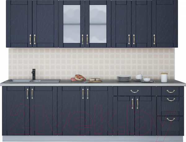 Изображение товара Кухонный гарнитур Интерлиния Мила Крафт 2.6Б (дуб королевский)