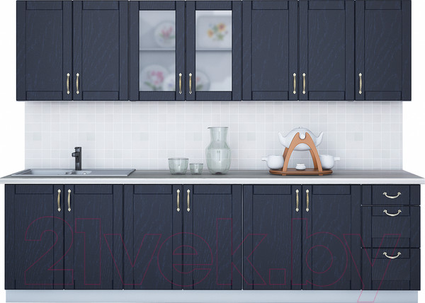 Изображение товара Кухонный гарнитур Интерлиния Мила Крафт 2.8А (дуб королевский)