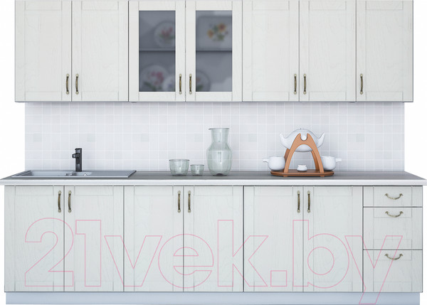 Изображение товара Кухонный гарнитур Интерлиния Мила Крафт 2.8А (дуб полярный)