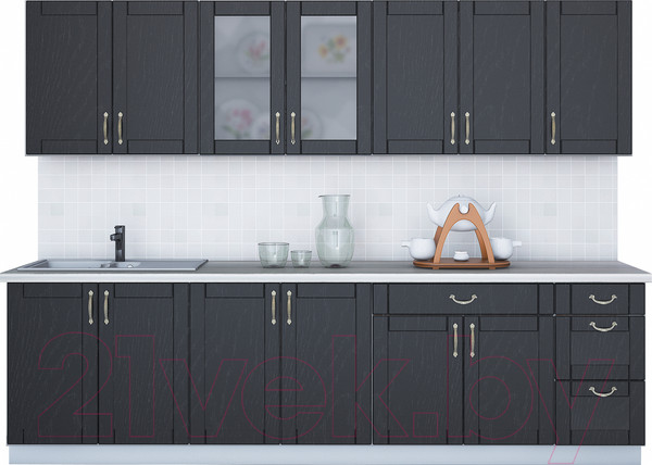 Изображение товара Кухонный гарнитур Интерлиния Мила Крафт 2.8Б (дуб английский)