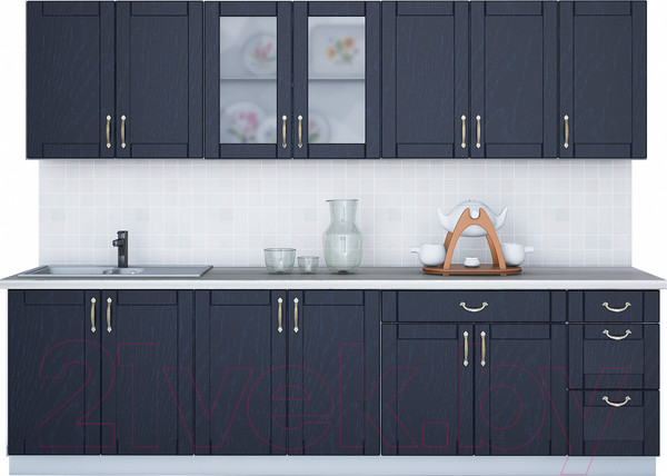 Изображение товара Кухонный гарнитур Интерлиния Мила Крафт 2.8Б (дуб королевский)