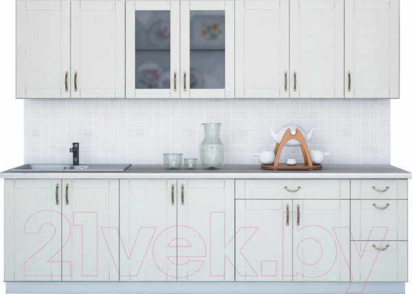 Изображение товара Кухонный гарнитур Интерлиния Мила Крафт 2.8Б (дуб полярный)