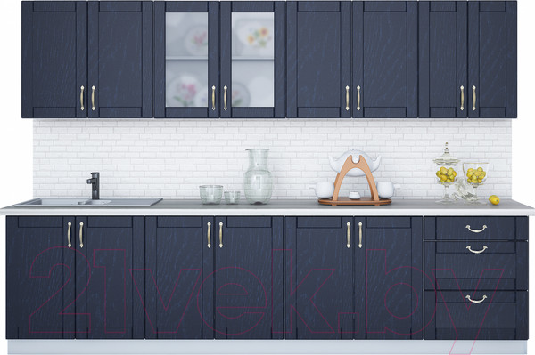 Изображение товара Кухонный гарнитур Интерлиния Мила Крафт 3.0А (дуб королевский)