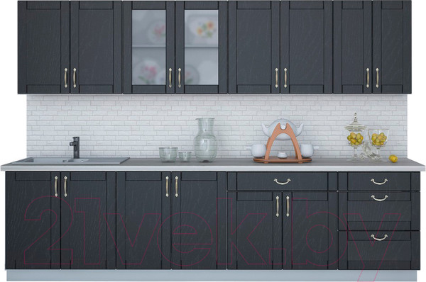 Изображение товара Кухонный гарнитур Интерлиния Мила Крафт 3.0Б (дуб английский)