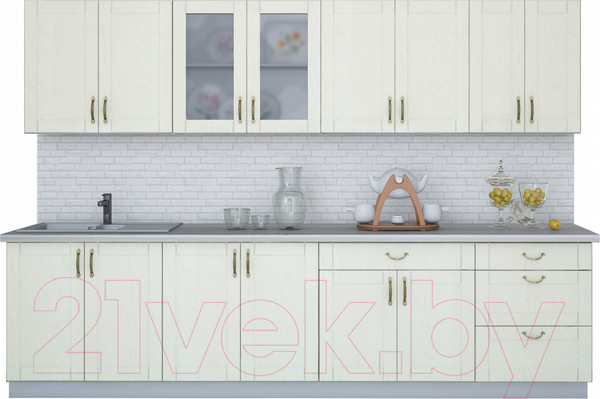 Изображение товара Кухонный гарнитур Интерлиния Мила Крафт 3.0Б (дуб снежный)