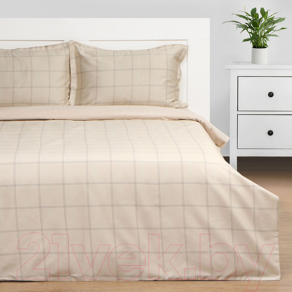 Изображение товара Комплект постельного белья Этель Cage 2сп / 10060123 (бежевый)