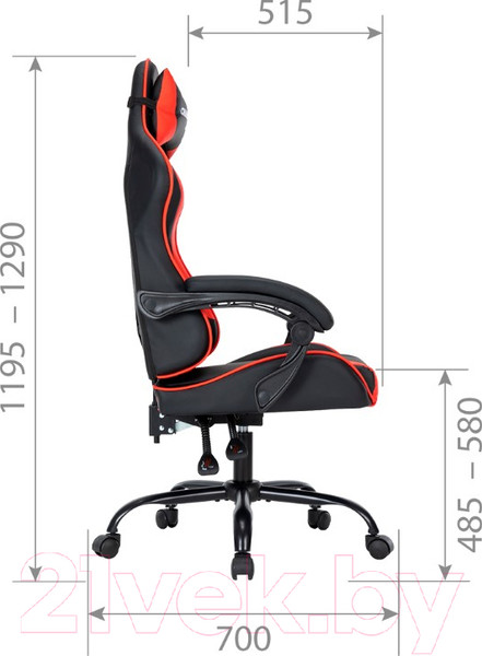 Изображение товара Кресло офисное Chairman CH41 (экокожа черный/красный)