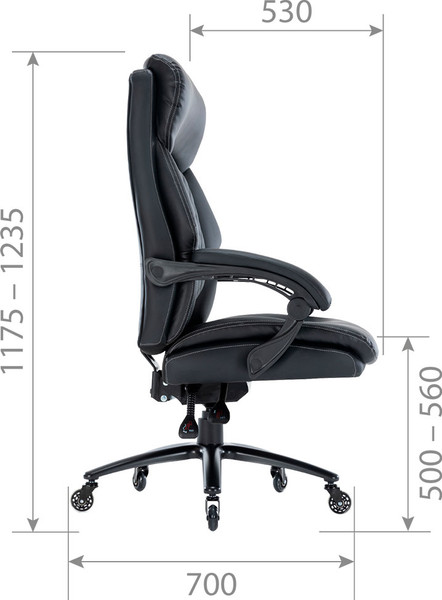 Изображение товара Кресло офисное Chairman CH412 (экокожа черный)