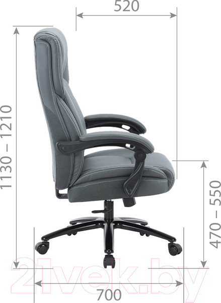 Изображение товара Кресло офисное Chairman CH415 (экокожа серый)