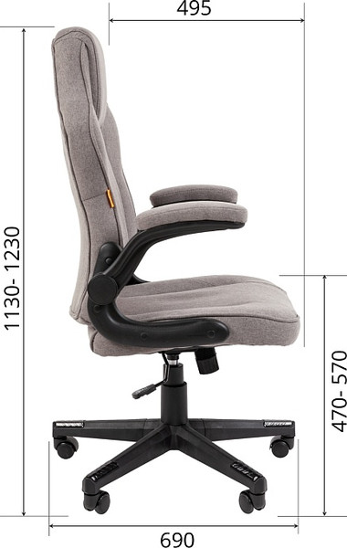 Изображение товара Кресло офисное Chairman CH51 (серый)