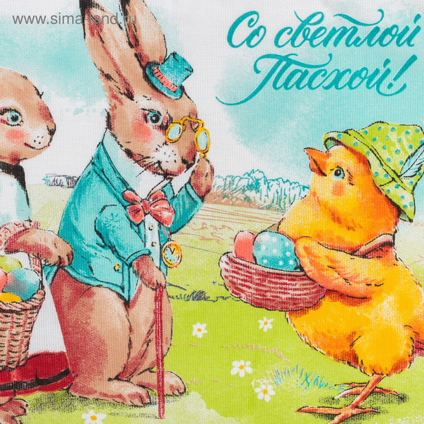 Изображение товара Полотенце Доляна Со светлой пасхой! / 4136464