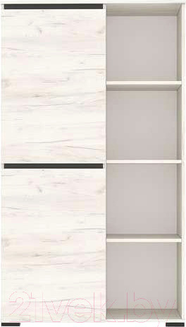 Изображение товара Шкаф Памир Гретта 2С (крафт белый/антрацит)