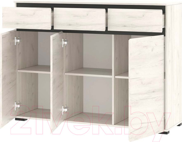 Изображение товара Тумба Памир Гретта 3С3Я (крафт белый/антрацит)