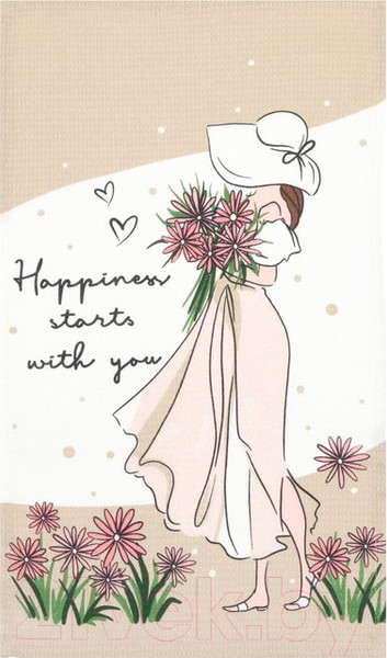 Изображение товара Набор полотенец Доляна Happiness / 7690553 (4шт)